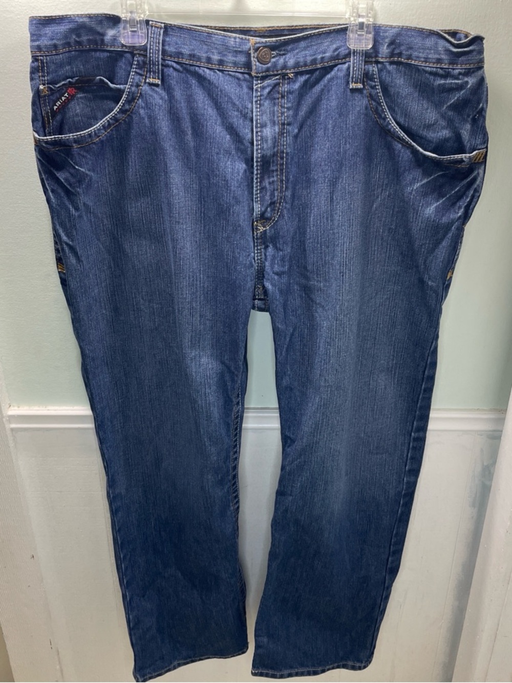 Ariat Relaxed Boot Cut Leg Men's Denim Jeans in Dark Blue